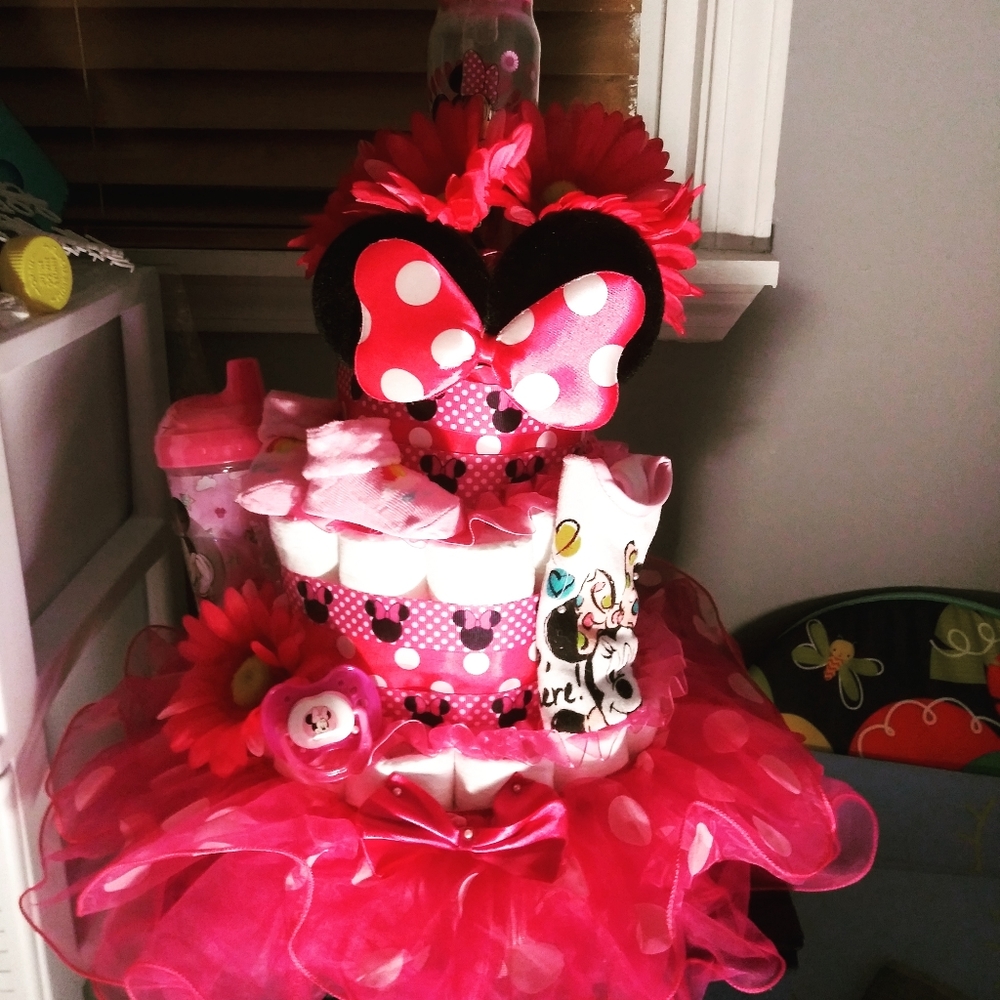 Minnie/Mikey Diaper Cake